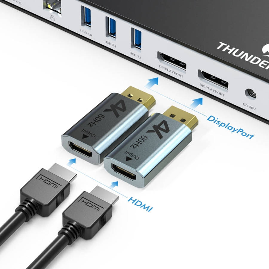 Wavlink UTD21H 60W Host Charging Thunderbolt 3 Docking Station 4K Dual Display 11 in 1 Ports, US ...