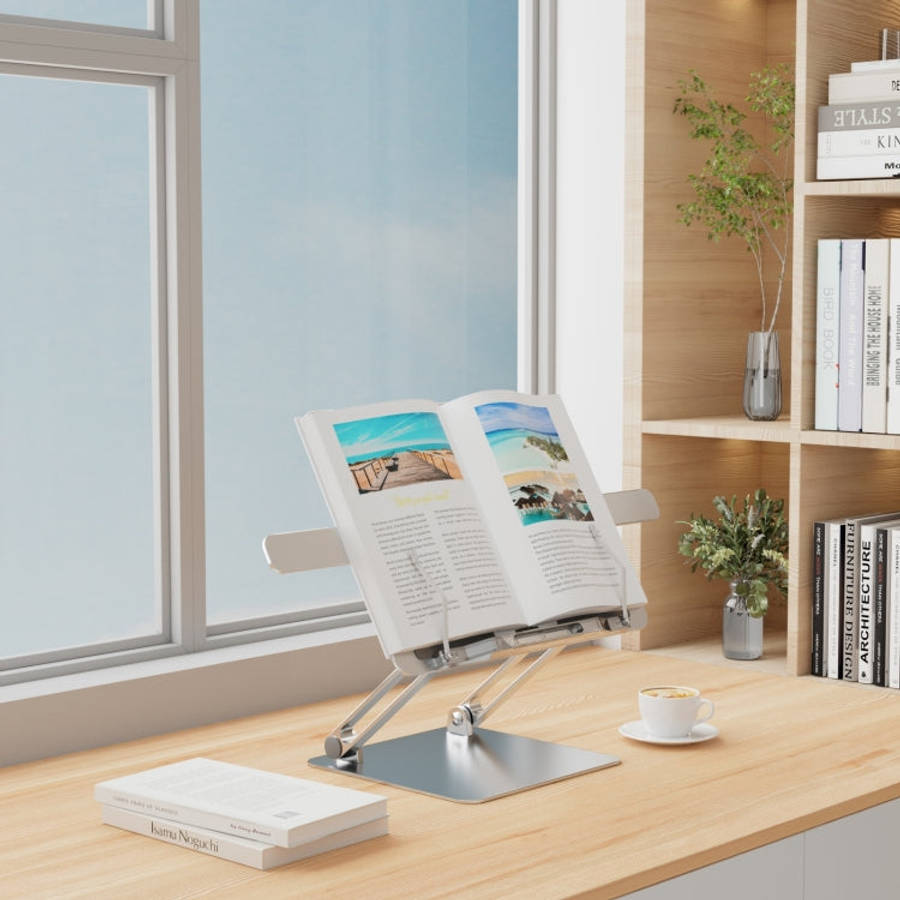 AP-2DB With Book Clips Portable Folding Laptop Adjustable Hollow Heat Dissipation Stand, AP-2DB
