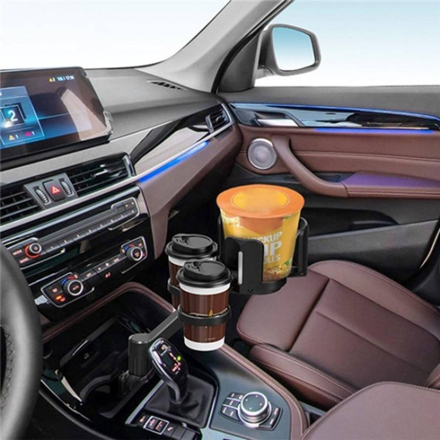 D03 For Drink Bottle Snack Car Cup Holder Expander Adjustable Dual Round Car Cup Holder, D03