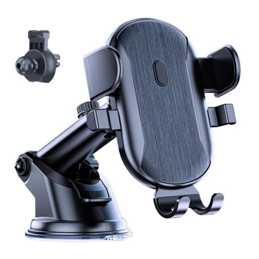 D48+105+K5 Brushed Pattern Car Dashboard Windshield Telescopic Suction Cup Air Vents Phone Mount,...