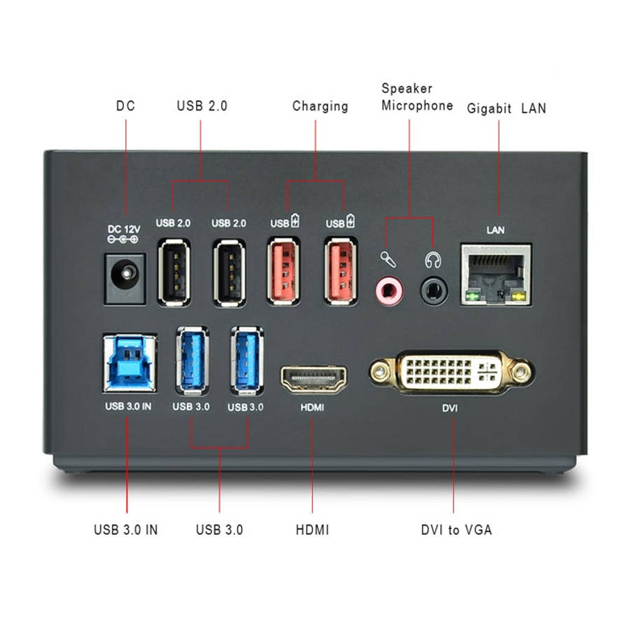WAVLINK WL-UG39DK3 Fast Charging Gigabit Ethernet Dual Display Video Dock USB 3.0 Hub, US Plug, U...