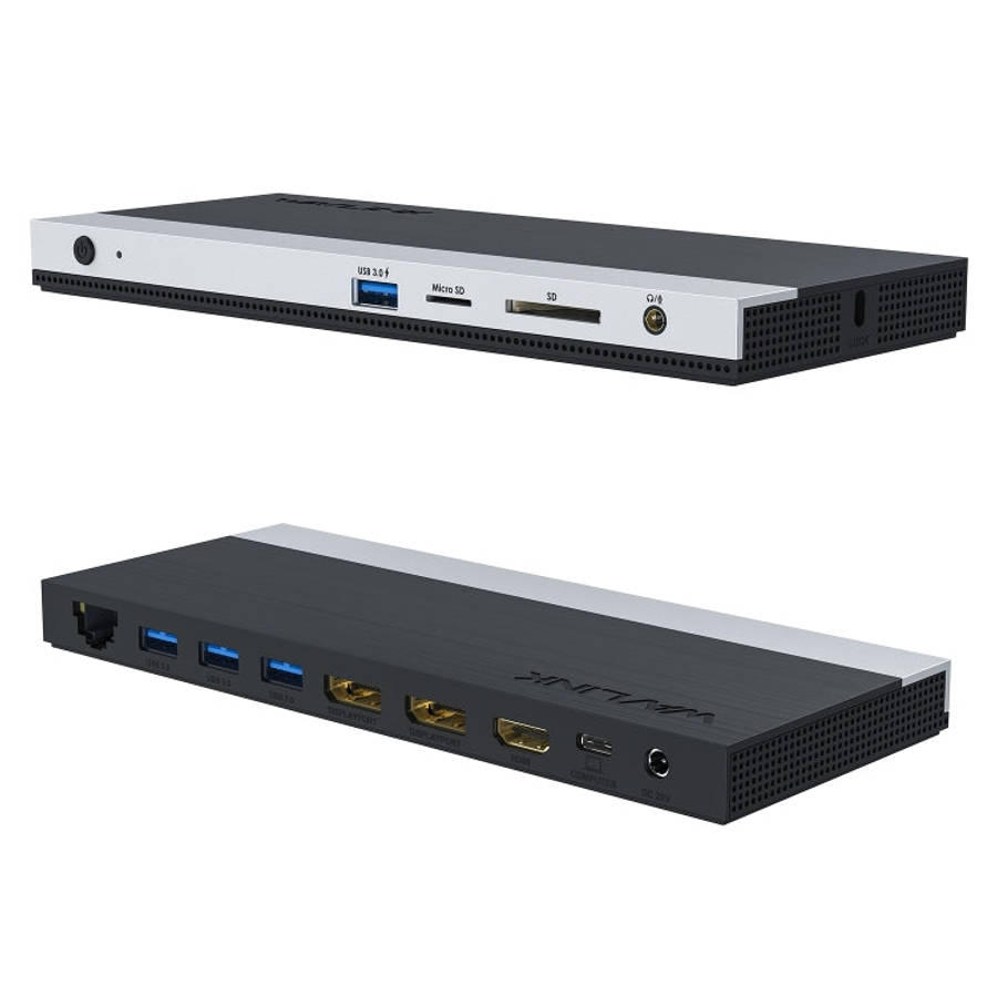 WAVLINK WL-UMD01 USB3.0 Splitter Docking Station Gigabit Ethernet / DP / HD Cable Converter, UMD01