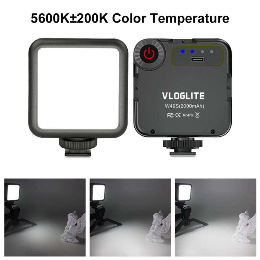 VLOGLITE W49S Adjustable Brightness Mini Beauty Video Light Photography Live Streaming LED Fill L...