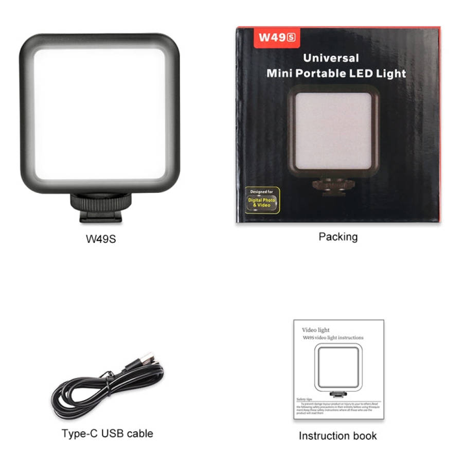 VLOGLITE W49S Adjustable Brightness Mini Beauty Video Light Photography Live Streaming LED Fill L...