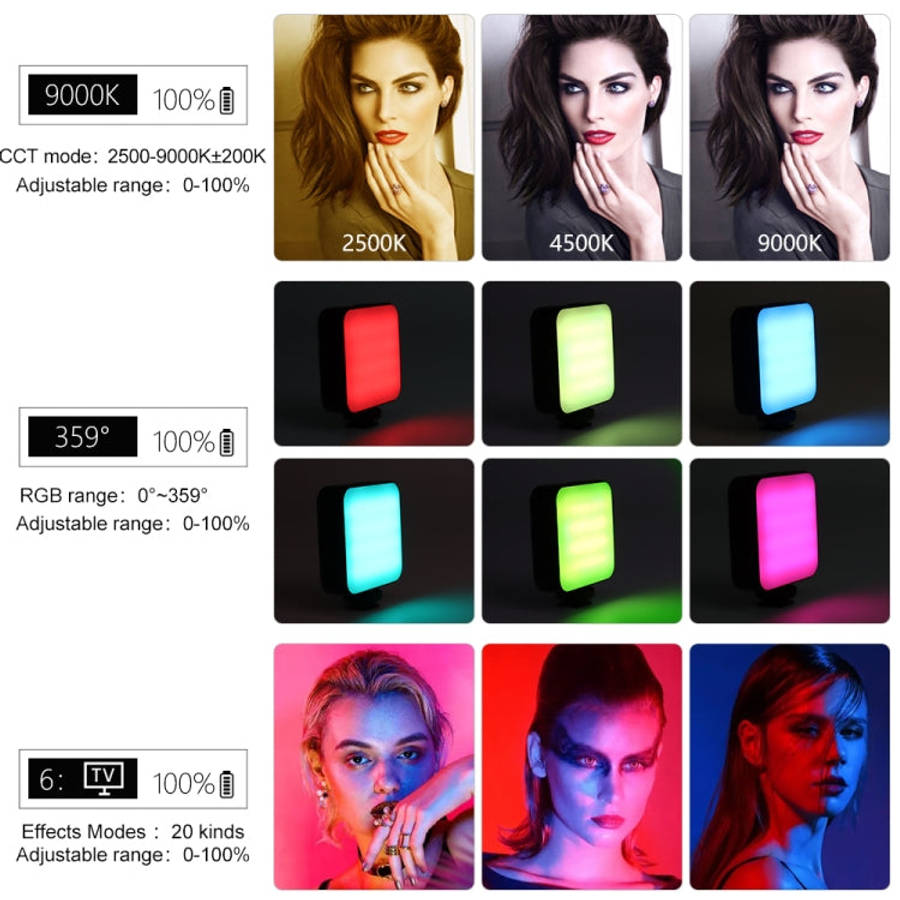 VLOGLITE W64RGB Dimmable RGB LED Pocket Fill Light 20 Modes Live Broadcast Video Light, W64RGB