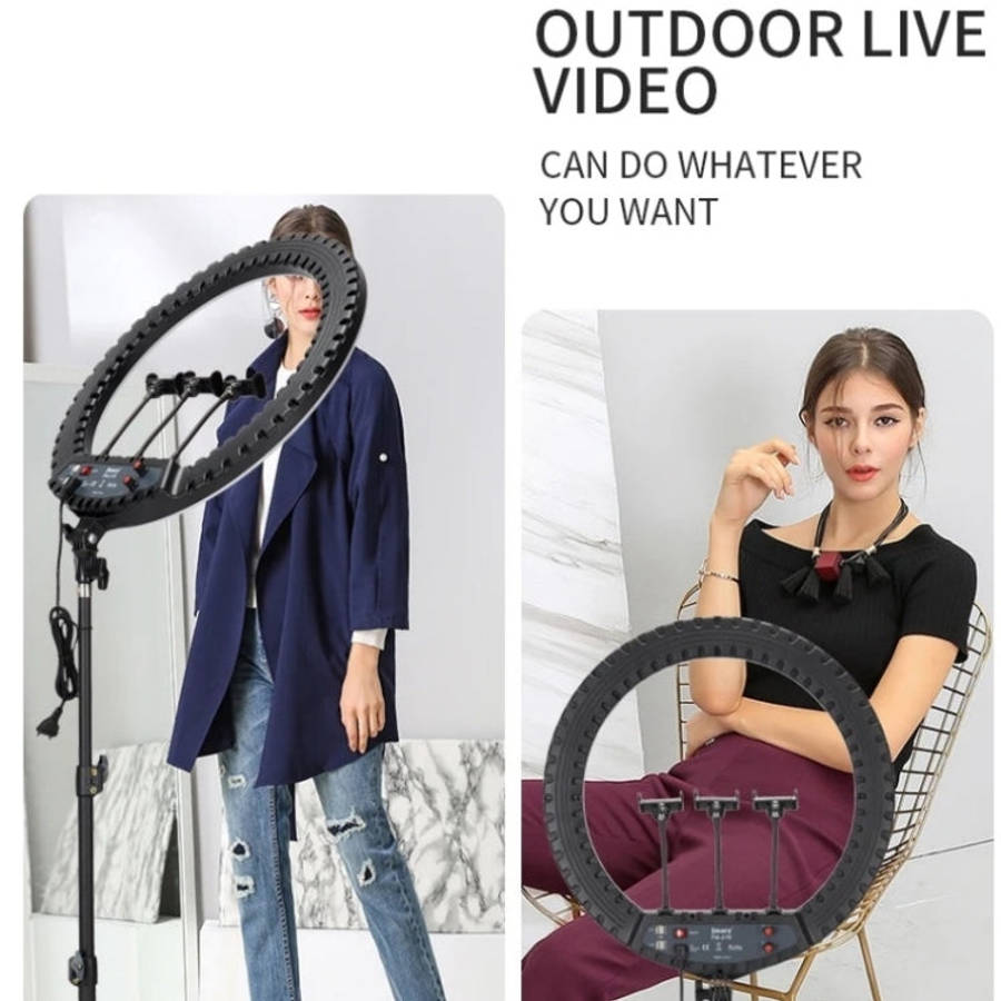 JMARY FM-21R With Remote Control Phone Clip 21-inch Dimmable LED Ring Light, US Plug, EU Plug