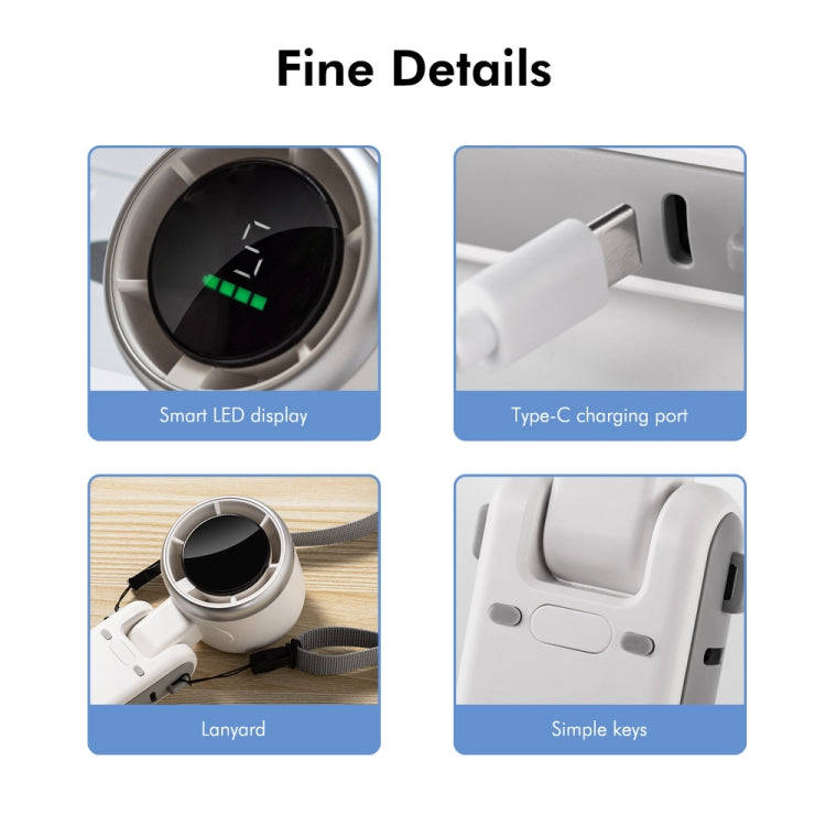 ENKAY Hat-Prince 3600mAh Battery Max 8H Cooling times Foldable Neck Turbo Fan with Digital Display