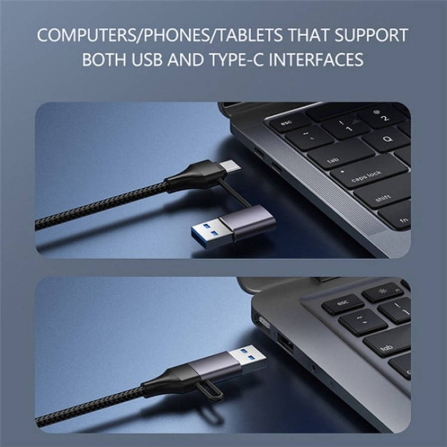 T203 USB + Type-C 3.0 Converter Hub 5Gbps USB 3.0 Data Transfer Adapter for Laptop / Tablet PC, T203
