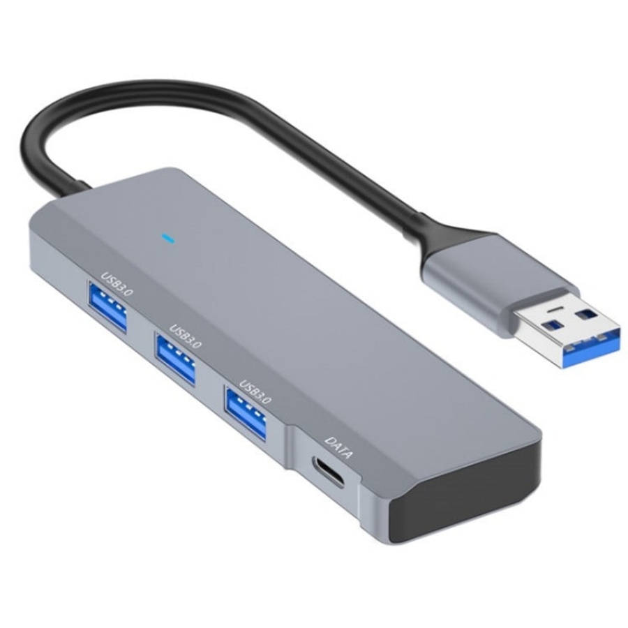 ADS-309A  Aluminum Alloy USB to 3  x USB 3.0 + Type-C Data Port Expansion Hub Adapter, ADS-309A