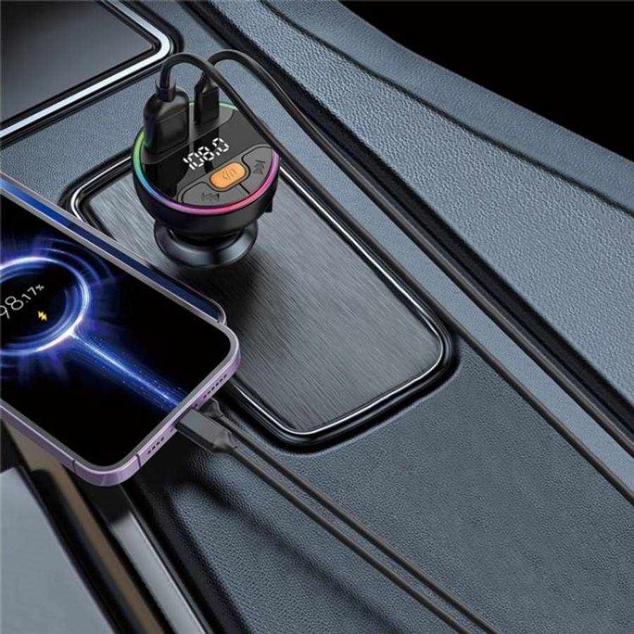 C9S QC3.0 PD 30W Charger FM Transmitter Multifunctional Bluetooth Car MP3 Player, C9S
