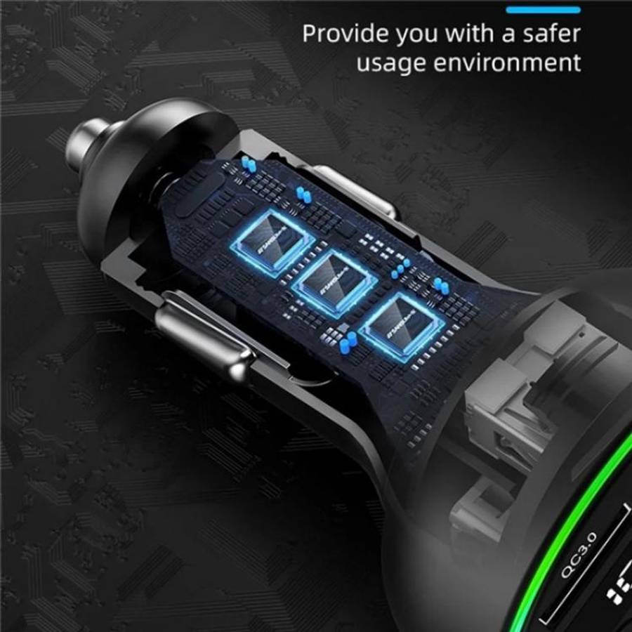 C9S QC3.0 PD 30W Charger FM Transmitter Multifunctional Bluetooth Car MP3 Player, C9S