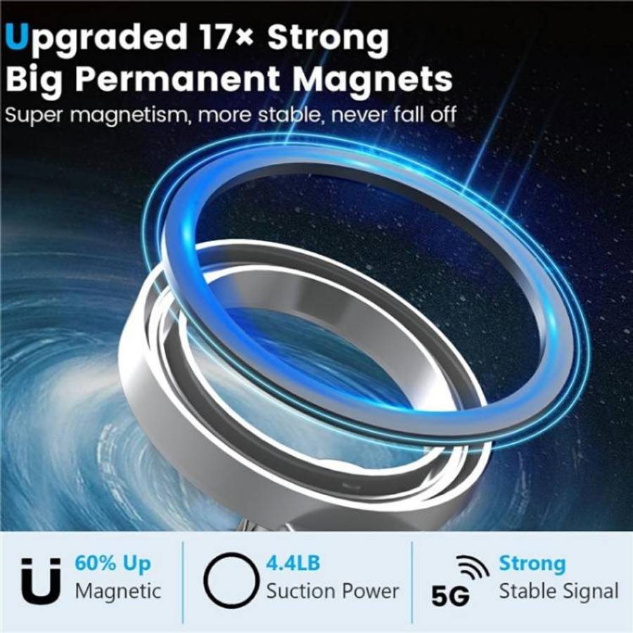 159A 360 Degree Rotation Adhesive Base Magnetic Car Dashboard Mount Phone Holder Bracket, 159A