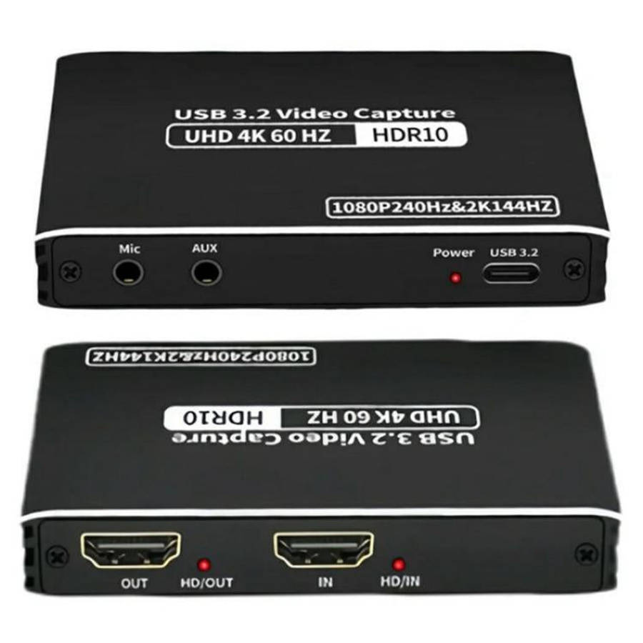 C10 With Mic Input / Audio Output 4K HDMI Video Capture Card Live Streaming USB 3.1 Adapter, C10