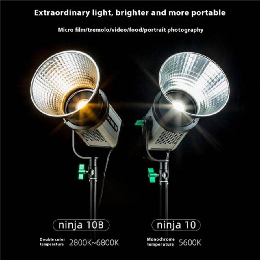 VILTROX Ninja 10B 2800-6800K Photography Studio Streaming Fill Light 120W LED Video Light, US Plu...