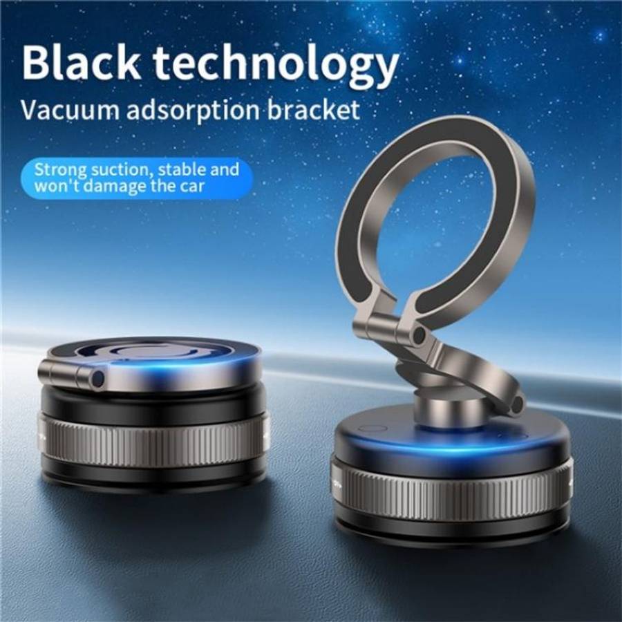 D1X Hands-Free Suction Cup Phone Holder Foldable Vacuum Magnetic Car Phone Mount, D1X