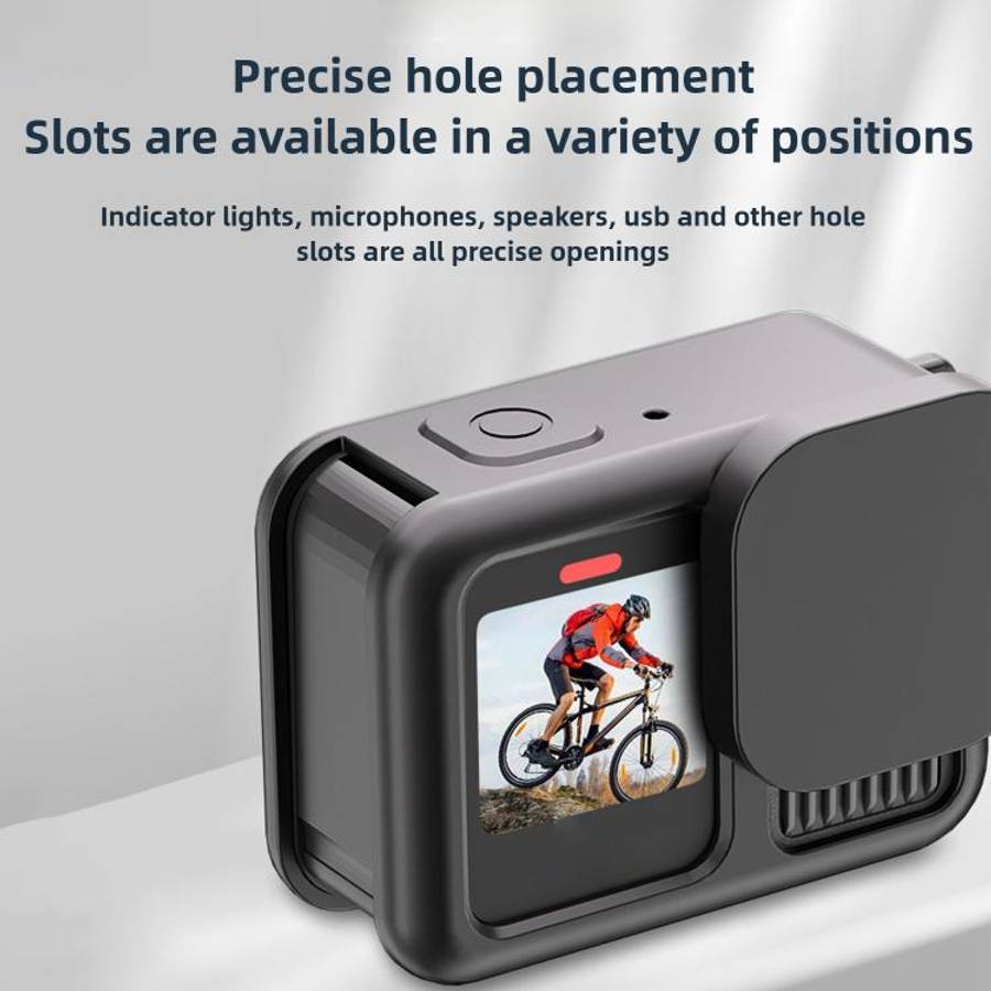 Silicone Protective Case with Wrist Strap & Lens Cover & Side Interface Cover, For GoPro HERO13 B...