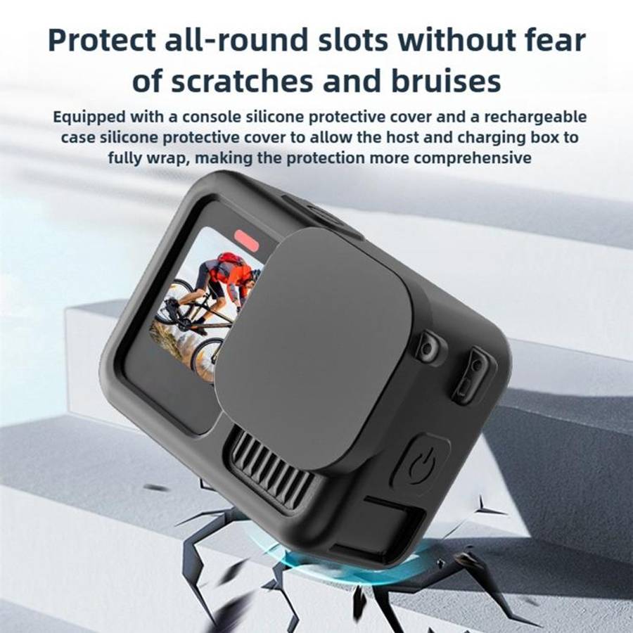 Silicone Protective Case with Wrist Strap & Lens Cover & Side Interface Cover, For GoPro HERO13 B...