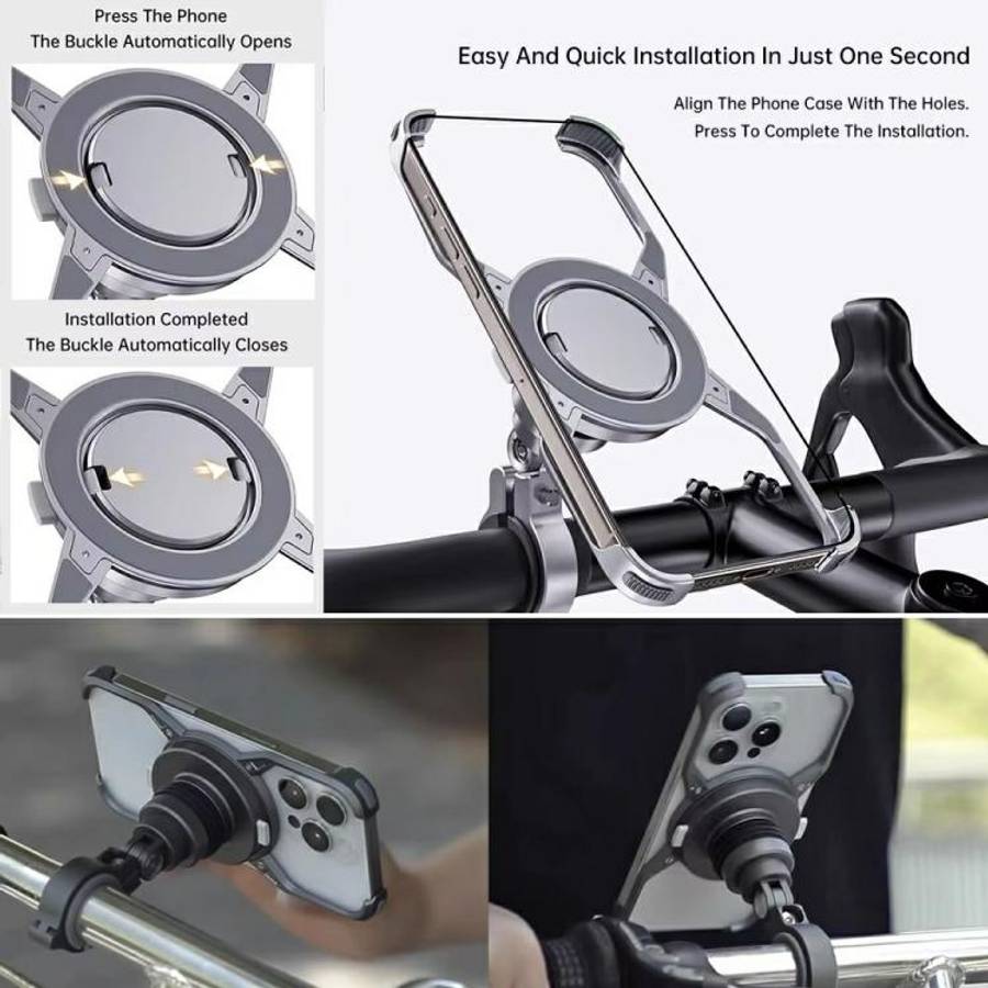 For iPhone 16 Series Z10 Anti Shake Cycling Bracket Motorcycle Mount Magnetic Phone Holder