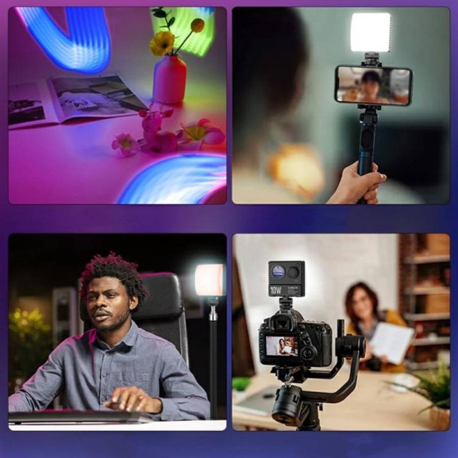VLOGLITE K10RGB Ultra Thin Pocket Size RGB LED Camera Light Photography Videography Selfie Light,...