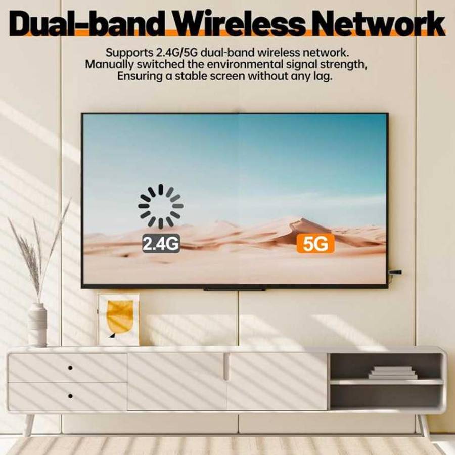 Wireless HDMI Extender 4K HD Decode 1080P Output,Monitor from PC/Laptop/Projector/TV Box