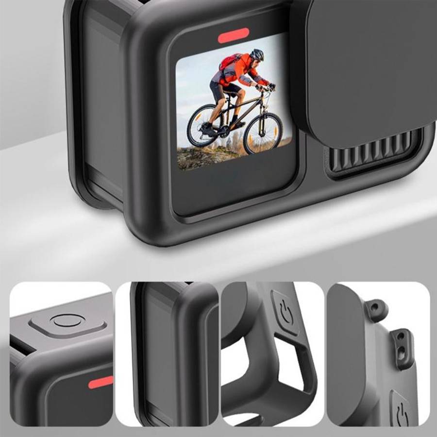 Silicone Protective Cover with Wrist Strap & Lens Cover & Side Interface Cover, For GoPro HERO13 ...