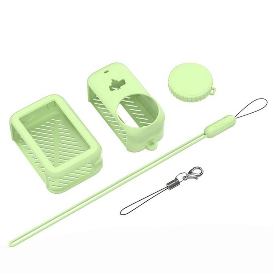 Transmission Module & Lens & Body 3 in 1 Silicone Shockproof Protective Cover with Lanyard, For D...
