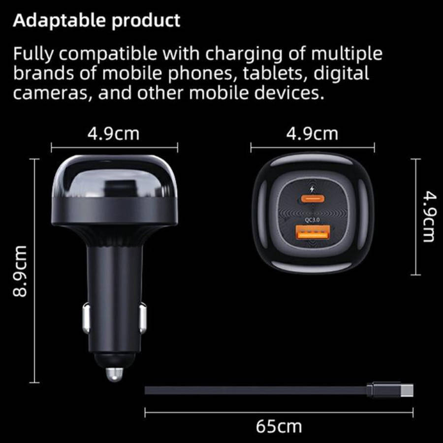 K10 Multi Port Fast Charging Cigarette Lighter PD 20W QC3.0 Dual Output Car Charger