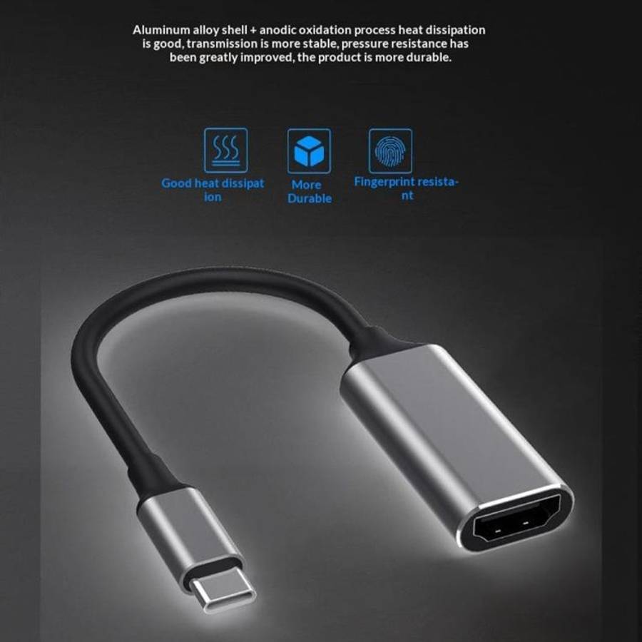 HC-61 HDMI Video Audio Sync Type-C to HDMI Cable 4K / 60Hz Adapter, HC-61