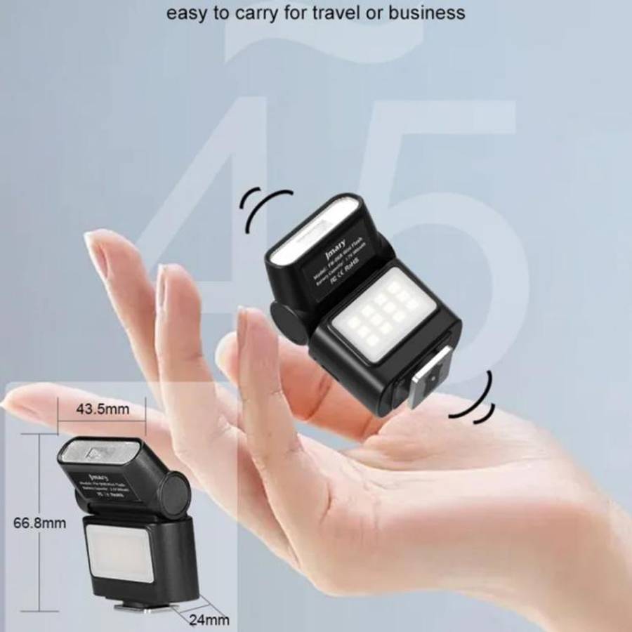 JMARY FM-06R For Camera Mini Flash Fill Light Hot Shoe Mount 300mAh Rechargeable LED Light