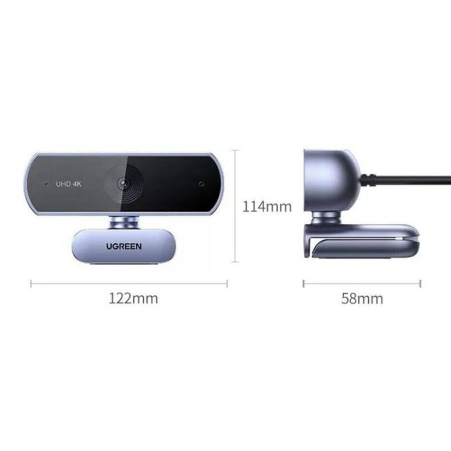 UGREEN CM831-65381 For Video Conference 4K HD Webcam 8MP Dual Microphone Auto Focus Camera