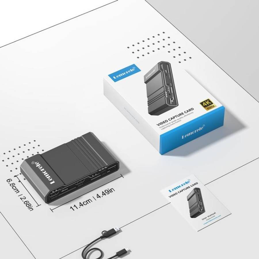 Lemorele AC09 Video Capture Card 4K HD Recorder, AC09