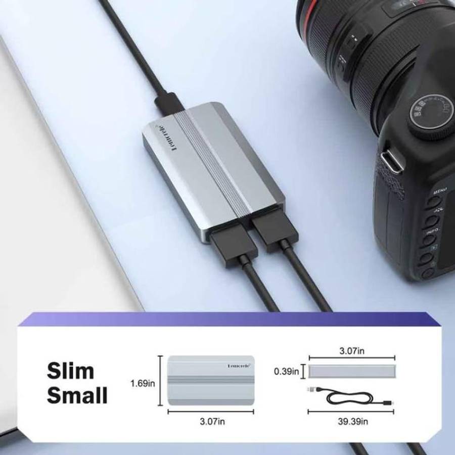 Lemorele AC06 4K HDMI Video Capture Card 1080P 60FPS Low Latency Device For Live Streaming, AC06