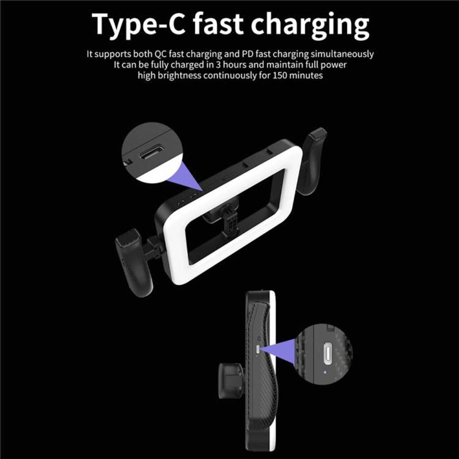 K03 Bluetooth Phone Remote Control Holder Handheld Ring Light 3 Color Temperature LED Fill Light