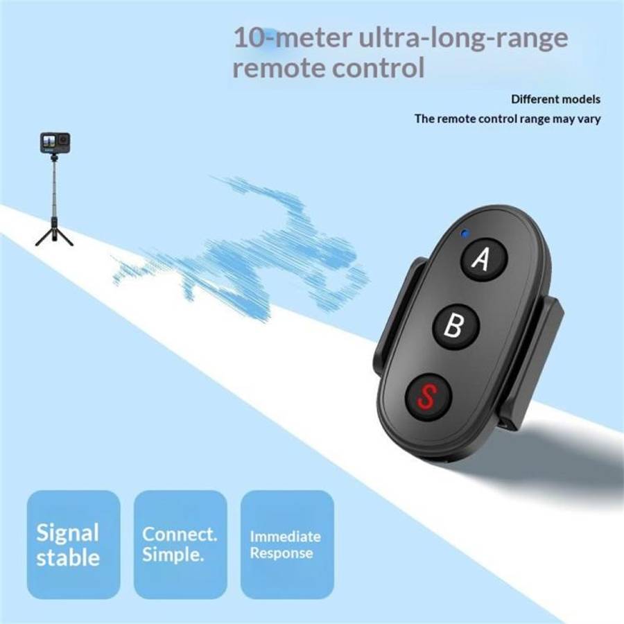 D09 3-Button BT Remote Control For DJI, Insta360, GoPro And Other Action Cameras, Smartphones