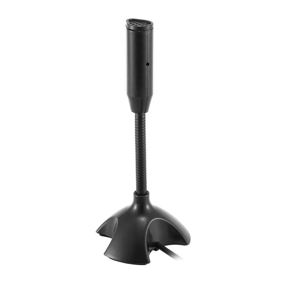 Dedicate USB Capacitive Mini Microphone Stand for PC Laptop Notebook Online Chat Recording Black ...