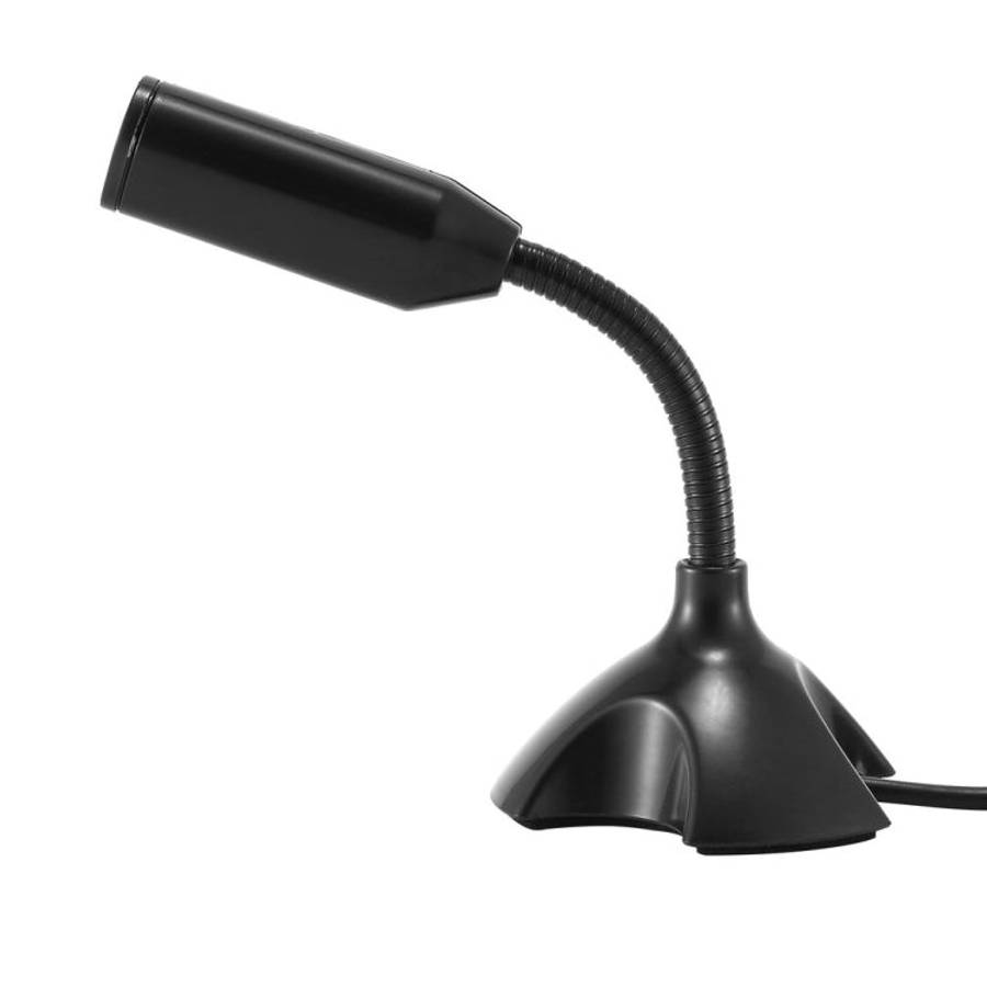 Dedicate USB Capacitive Mini Microphone Stand for PC Laptop Notebook Online Chat Recording Black ...