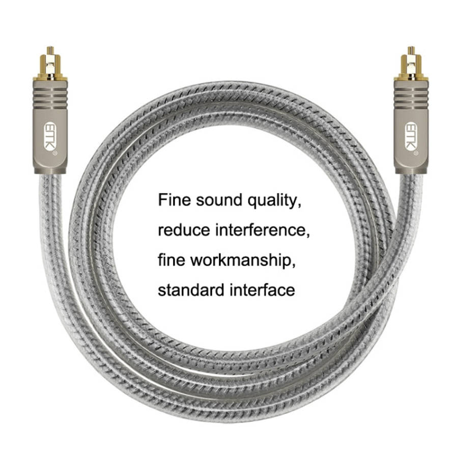 EMK YL/B Audio Digital Optical Fiber Cable Square To Square Audio Connection Cable, Length:, 1m, ...