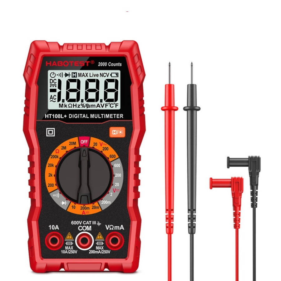 HT108L 600V 10A LCD Digital Multimeter DC Voltage Diode Frequency Multitester Current Tester, HT108L