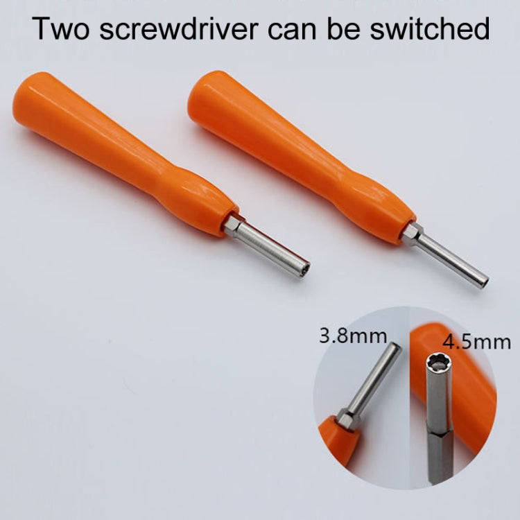 For GBA/NGC/N64/SFC/Wii Game Console Disassembly Tool Screwdriver Socket, 3.8mm/4.5mm 2 In 1