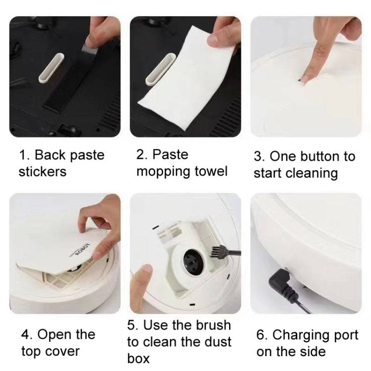 Automatic Smart Sweeping Robot Rechargeable Home 3 In 1 Floor Cleaner