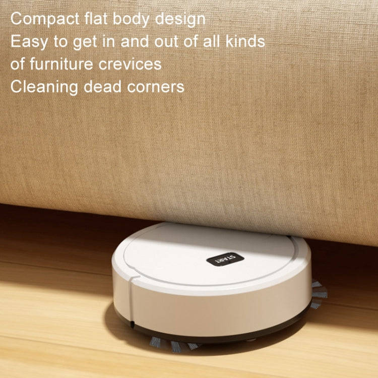 Automatic Mini Sweeping Robot Mopping Sweeping Suction 3 In 1 Cleaning Machine, White Rechargeabl...