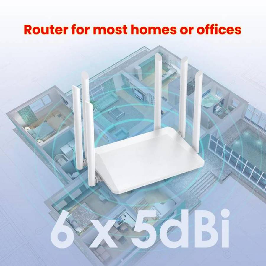 Urant Wireless Router Supports AP Broadband Dial-up With 6x5dB Antenna, 300Mbps EU Plug, 300Mbps ...