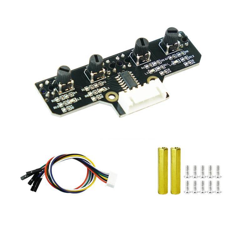 Yahboom 4 Channel Infrared Tracking Sensor Module For Smart Car Robot, Module, Module+ 6Pin Cable...