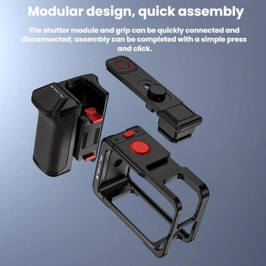 For DJI Osmo Action 4 / 3 / 5 Pro Flymile Adapter Extended Rabbit Cage Accessory, Handle, Set Pla...