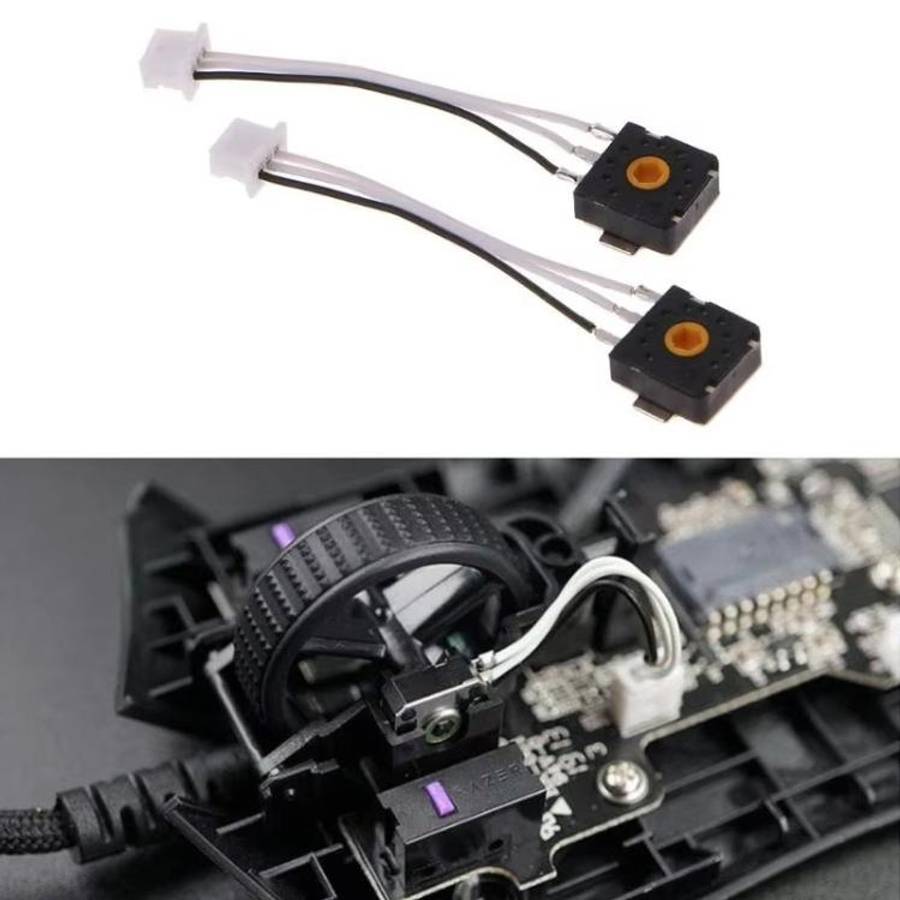 TTC Encoder Cable For Mouse Roller Mouse Repair Replacement Parts, Left Clip With Cable, Right Cl...