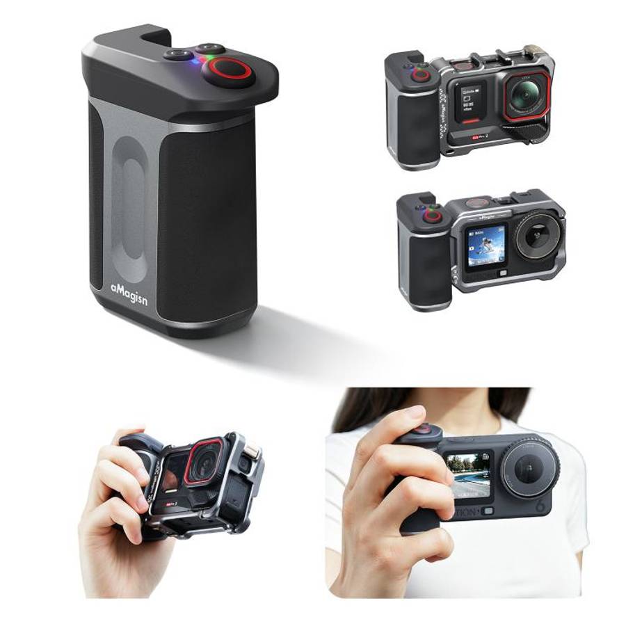 aMagisn Bluetooth Xplorer Grip Kit, For Insta360 Ace Pro 2 / Ace Pro / X5, For Insta360 GO Ultra