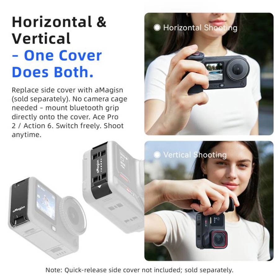 aMagisn Bluetooth Xplorer Grip Kit, For Insta360 Ace Pro 2 / Ace Pro / X5, For Insta360 GO Ultra
