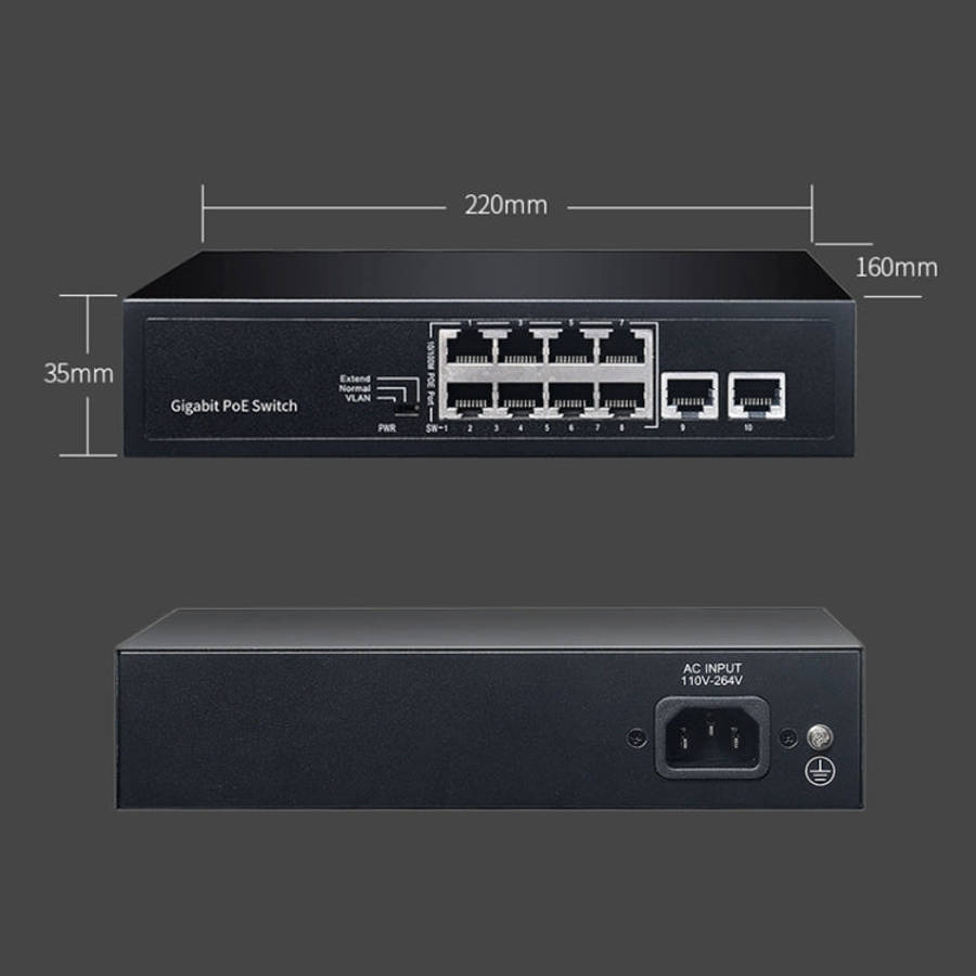 COMFAST CF-SG181P 10 Port Gigabit POE Ethernet Switch 20Gbps Backplane Bandwidth Monitoring