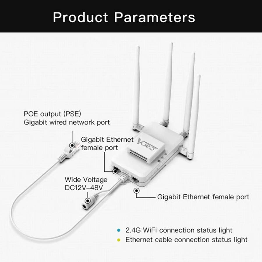 VONETS VAR600-H 600Mbps Wireless Bridge WiFi Repeater, With Power Adapter + DC Adapter Set, With ...