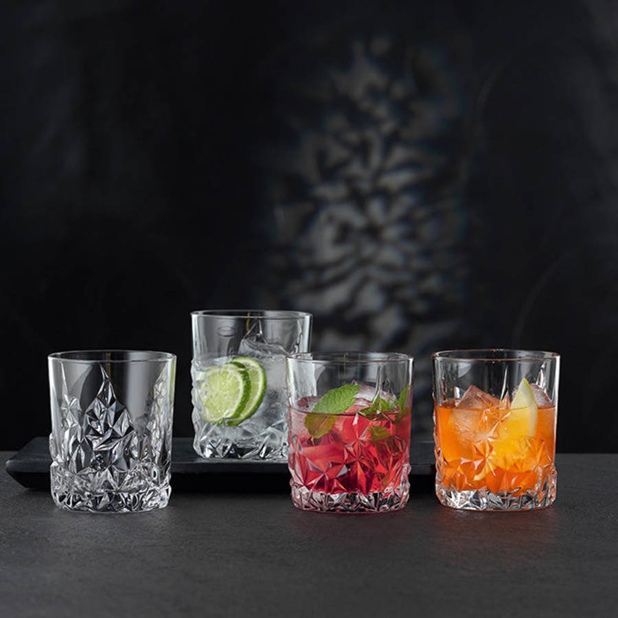 Nachtmann Sculpture Whiskey Tumblers, Set Of 4